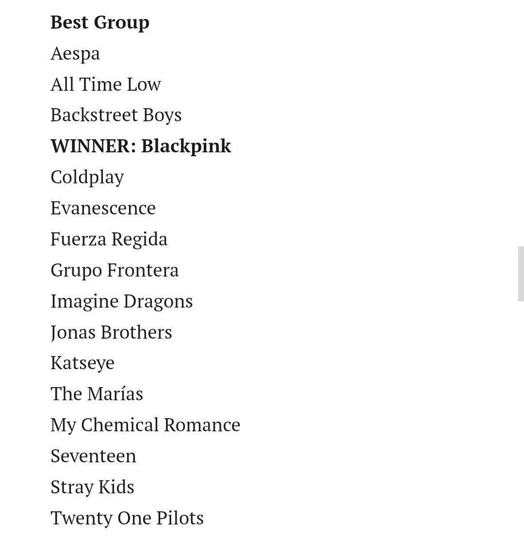 taypinking_'s tweet image. OMGGGG BLACKPINK WON THE BEST GROUP AT VMA!!!

#BLACKPINK #VMA #BESTGROUP