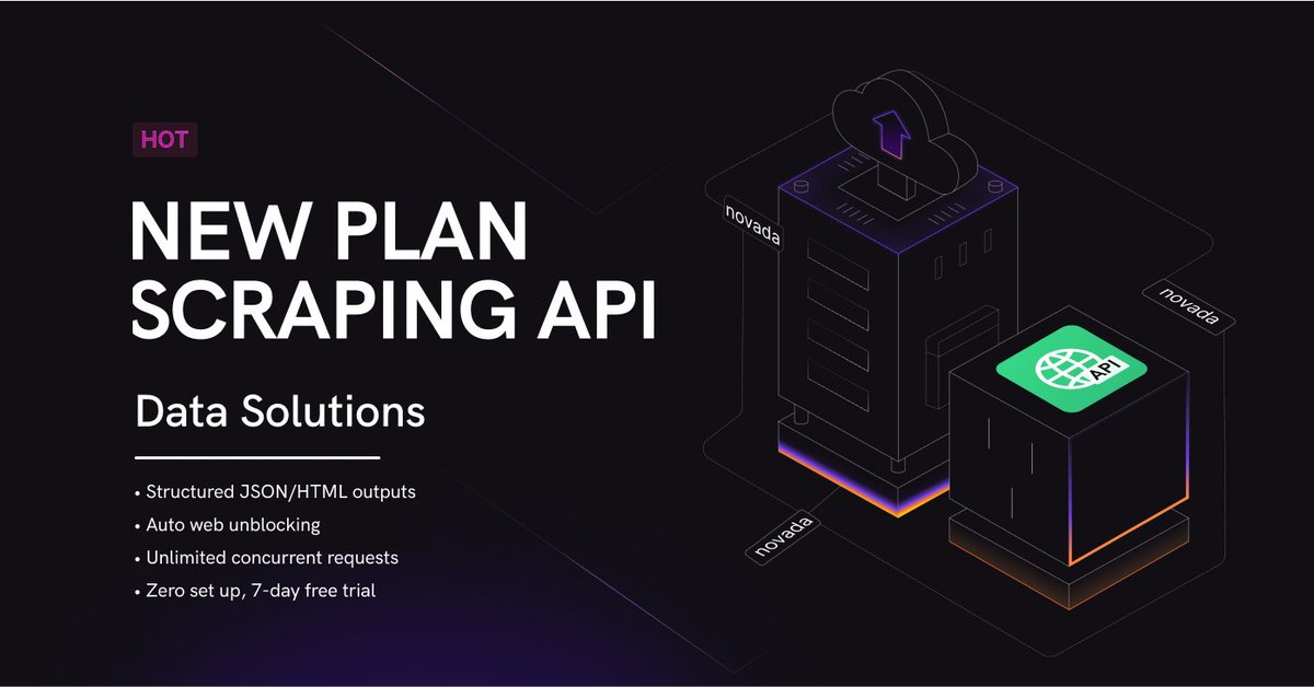 Novada_Proxy's tweet image. 🌐 Struggling with web scraping? Novada’s Scraper API has you covered:
⚡ Effortless JSON & HTML results
🔓 Auto unblocking, no CAPTCHAs
💥 Unlimited concurrent requests
🚀 Zero setup, free trial
Get started now: novada.com/?osm
#WebScraping #DataAPI #Novada #Innovation