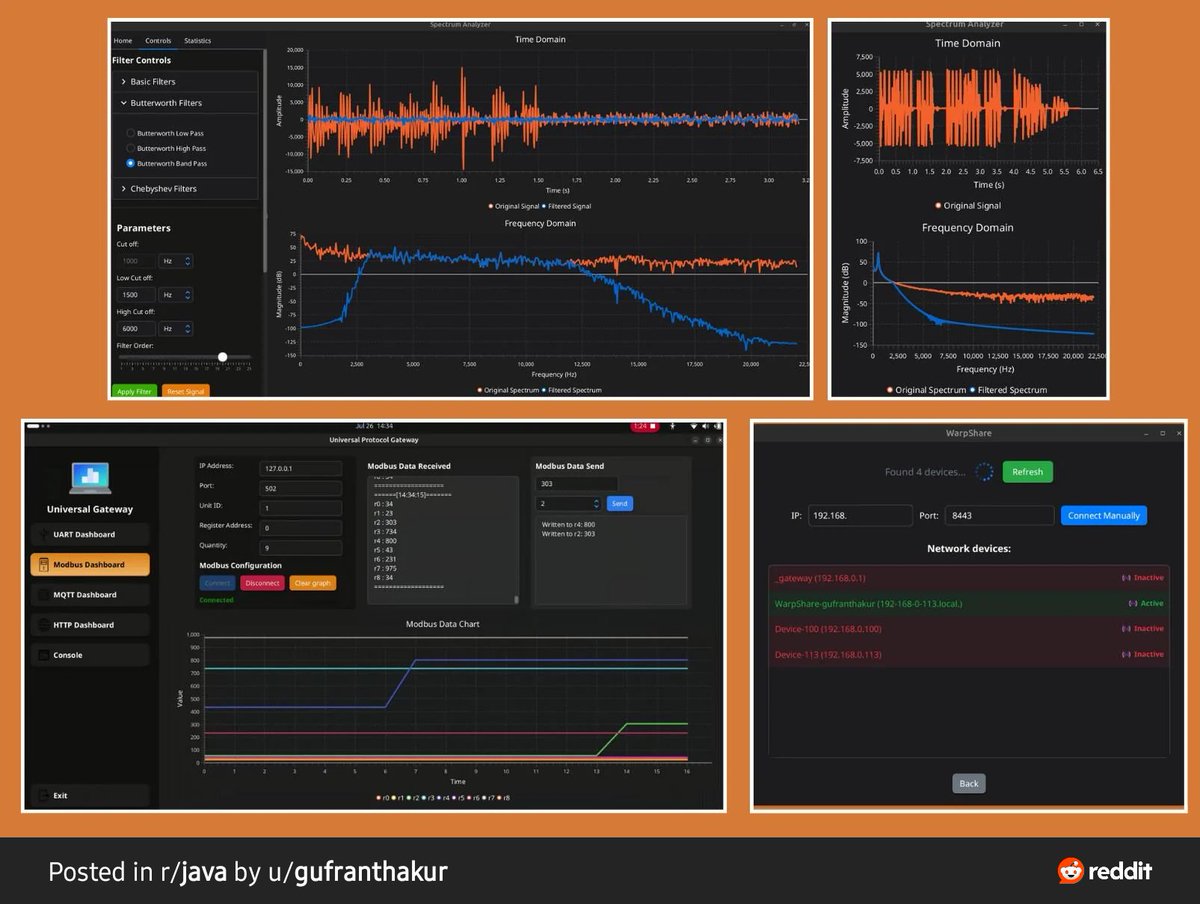 brunoborges's tweet image. Someone on Reddit shared screenshots of their #Java desktop applications.

#JavaFX in practice.

reddit.com/r/java/s/qk0fe…