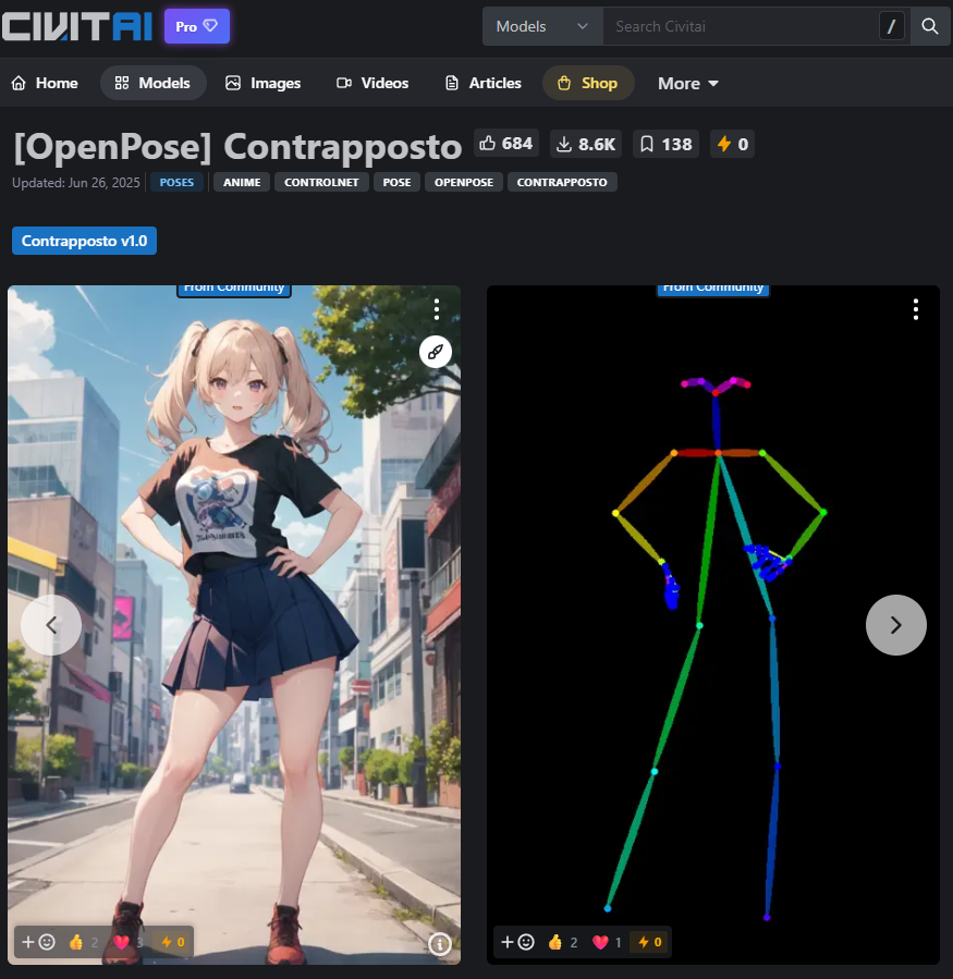 agi_aibusi's tweet photo. ※Nanobananaの基本操作は引用元参照

【やり方】
①CIVITAI（というサイト）にアクセス
②「openpose」と検索
③任意の棒人間画像をダウンロードする
④Nanobananaにモデルとなる水着美女をアップ
⑤DLした棒人間画像と下記プロンプトで生成

■成功したプロンプト
あなたはポーズ編集者です。
目標: アップロードした人物写真を、参照画像（棒人間骨格図）のポーズと同じ姿勢に変換してください。
コンテキスト: 参照画像は人物の骨格ラインを示しています
制約条件:
元の人物の顔・服装・スタイルは保持すること
骨格ラインに合わせて全身が画角に収まっていること
出力する画像は2：3の縦長アスペクト比とすること
骨格の位置と角度は棒人間と一致させること
背景は変更しない