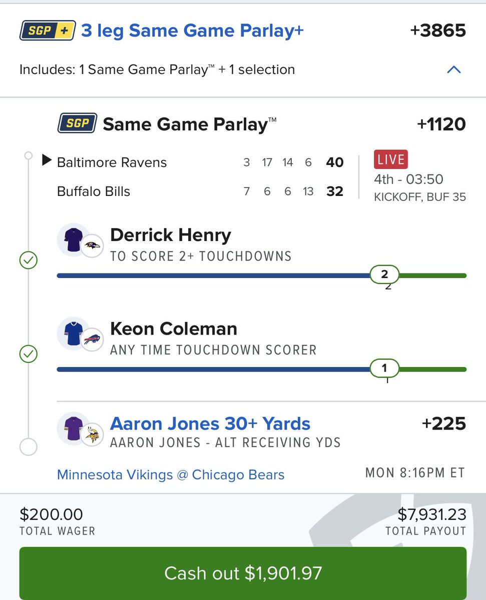 BlitzerAi's tweet image. THIS WILL BE THE SWEATIEST MONDAY NIGHT EVER 🤯🤯

I will give away $100 for every slip that cashes to someone who ❤️’s and comments 👇 👇 

Must be following!! Send some good vibes my way 🕯️