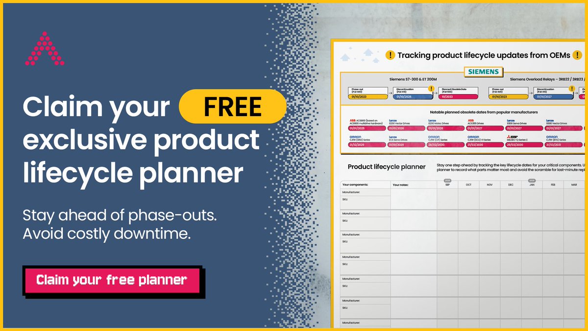 🗓️ Claim a Free #ProductLifecycle Wall Planner 🗓️ 
 
Don’t get caught out by OEMs phasing out your critical components 👉 bit.ly/4m4yr5E
 
✅ Track the parts that matter most 
✅ Stay alert to phase-out updates 
✅ Plan with confidence
