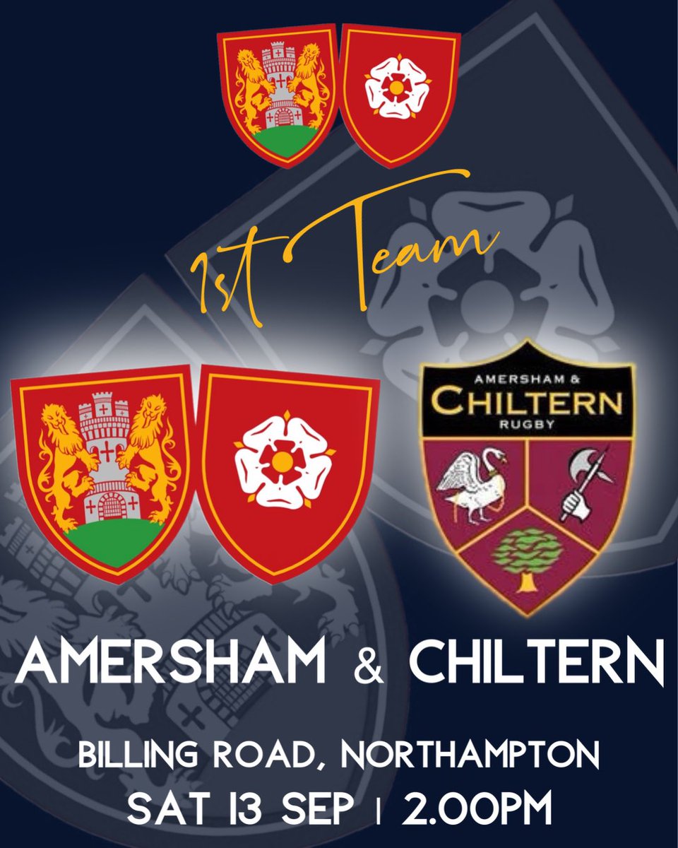 Next Up

Following their opening day loss the 1st team will be looking to bounce back with their first home fixture of the season as they host <a href="/chilternrugby/">Amersham & Chiltern Rugby</a> at Billing Road this Saturday.

Let’s see the sidelines and balcony full cheering the boys!

🔴🟡🔵