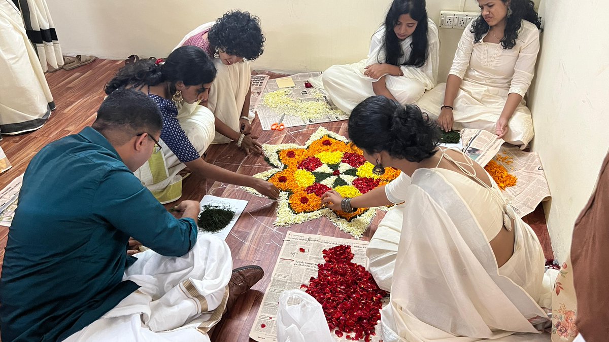 CPPRIndia's tweet photo. 🌸 Onam at CPPR 💮
This Onam, the #CPPRIndia family came together to celebrate the season of harmony, prosperity, and collective joy🌾
The day began with the creation of the Pookolam and a traditional welcome in festive attire🫂
The celebrations were inaugurated with an address by our Chairman, D Dhanuraj, followed by insights shared by Prof Ajit Mani, Senior Fellow (Policy Research and Training) at CPPR.
The lighting of the lamp and diyas set the tone for a day of togetherness🔥
The highlight was the Onam Sadhya, enjoyed amidst lively conversations and camaraderie🎊
The festivities concluded with games and shared laughter, reminding us of the values of community and inclusiveness that Onam symbolizes💐
✨ From all of us at CPPR, Onam Ashamsakal! ✨
#Onam2025 #OnamCelebrations #TeamCPPR