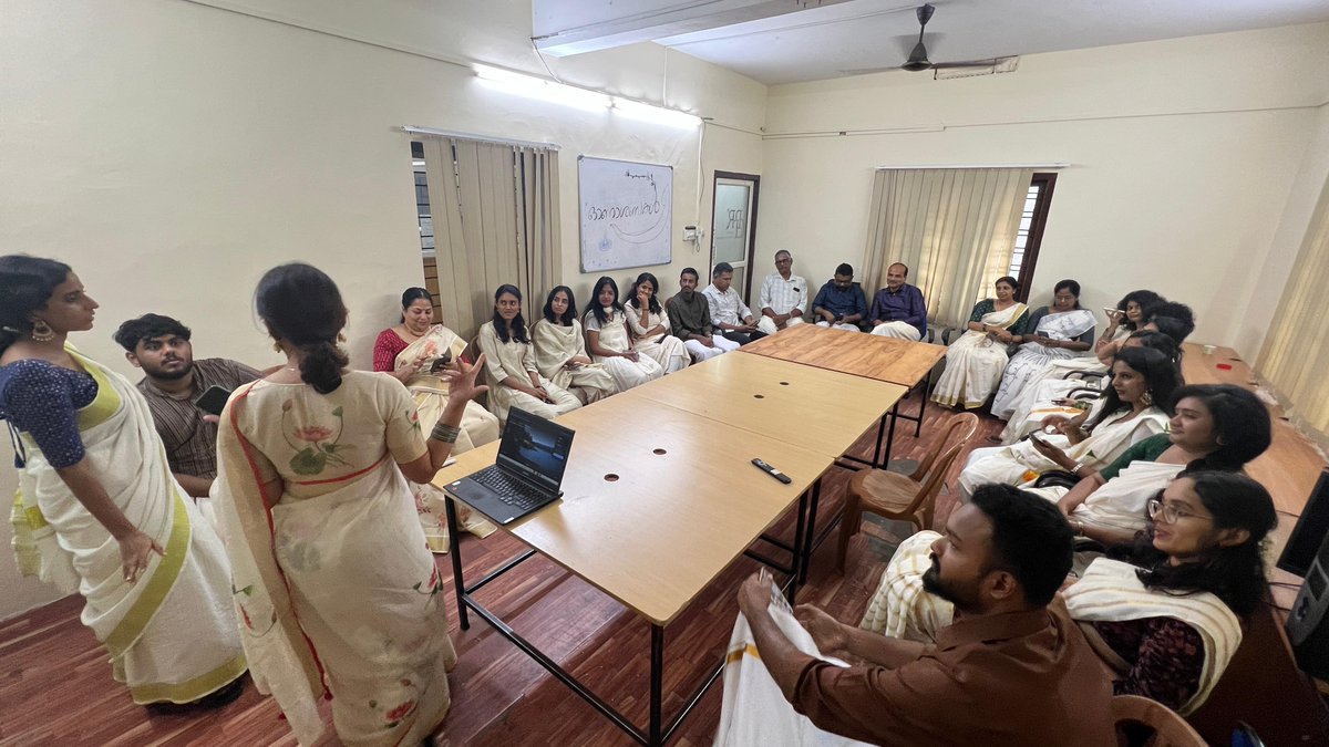 CPPRIndia's tweet photo. 🌸 Onam at CPPR 💮
This Onam, the #CPPRIndia family came together to celebrate the season of harmony, prosperity, and collective joy🌾
The day began with the creation of the Pookolam and a traditional welcome in festive attire🫂
The celebrations were inaugurated with an address by our Chairman, D Dhanuraj, followed by insights shared by Prof Ajit Mani, Senior Fellow (Policy Research and Training) at CPPR.
The lighting of the lamp and diyas set the tone for a day of togetherness🔥
The highlight was the Onam Sadhya, enjoyed amidst lively conversations and camaraderie🎊
The festivities concluded with games and shared laughter, reminding us of the values of community and inclusiveness that Onam symbolizes💐
✨ From all of us at CPPR, Onam Ashamsakal! ✨
#Onam2025 #OnamCelebrations #TeamCPPR