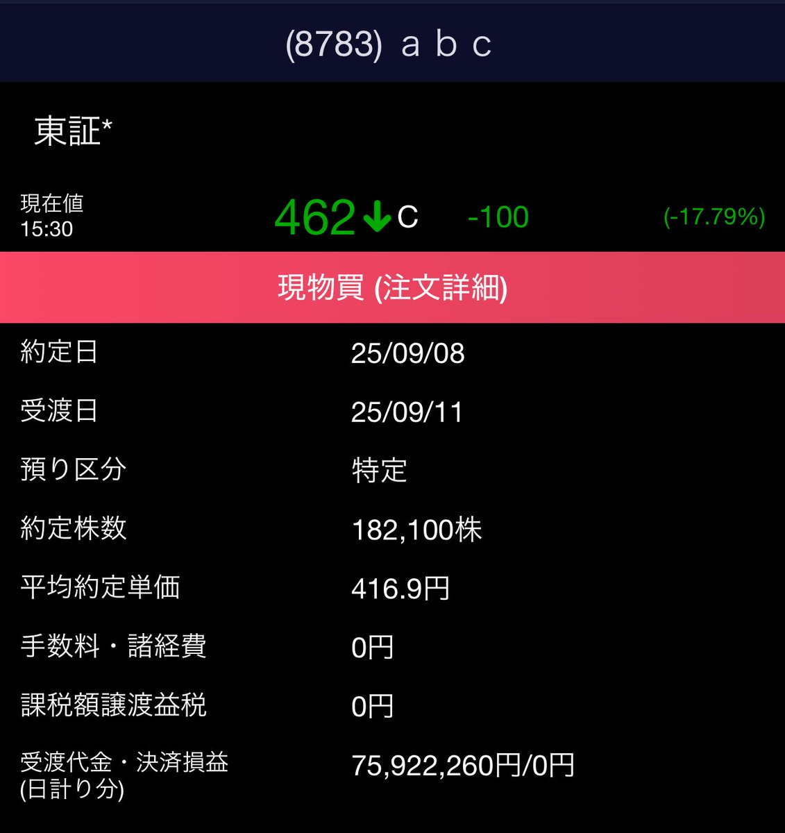 abc 7500万円分(18万株)買い abc太郎に改名します。 暗号資産本命はここだと思う。
