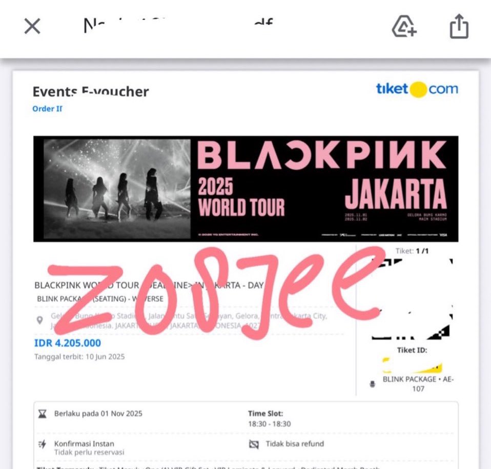 Z08JEE's tweet photo. ❗️WTT❗️

HAVE : Blink package (seating) day 1 
WANT : Blink package (seating) day 2

Trusted 
tuker hari soalnya diday 1 ada acara😔
pls HMU https://t.co/XvrTQ42SoY