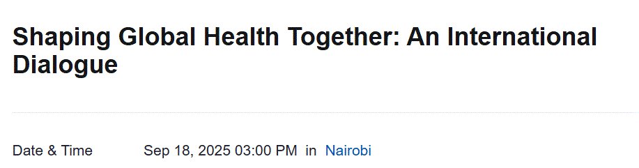 aphrc's tweet image. Join #IamAPHRC’s Cheikh Mbacke Faye and fellow leaders at Shaping Global Health Together: An International Dialogue 📅 Sept 18 ⏰ 3 PM (EAT), exploring pathways for a fairer global health system.

🔗 Register: buff.ly/12ISJjy

#APHRCResearch #GlobalHealth…