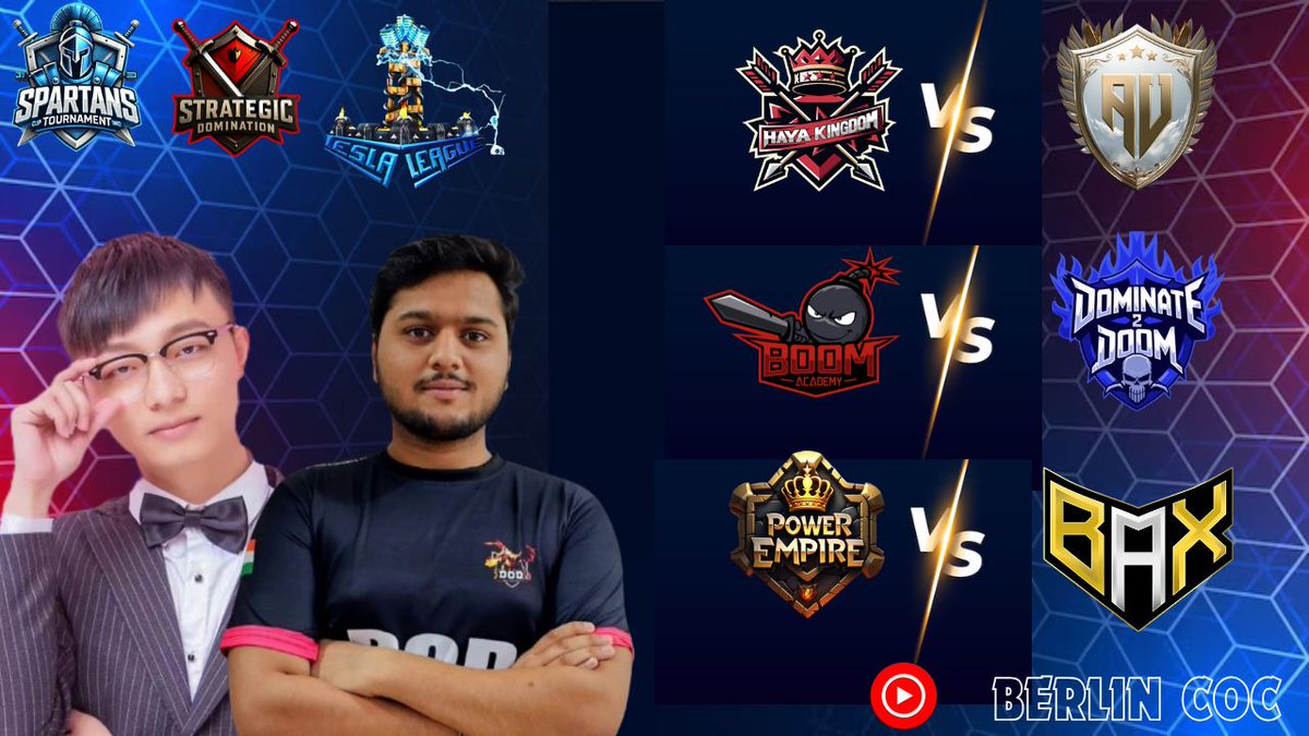 BERLIN COC (@berlin_coc) on Twitter photo ๐จ BOOM!! Itโs CLASH DAY MADNESS ๐ฅ
3 Battles โ 1 Day โ Unlimited HYPE โก
โฐ 14:05 UTC โ ๐ Haya Kingdom ๐ AU ESPORTS
โฐ 15:05 UTC โ ๐ฃ Boom Academy ๐Dominate 2 Doom
โฐ 16:05 UTC โ ๐ Power Empire ๐ TEAM BAX
๐ฅ LIVE & LOUD on BERLIN COC YouTube ๐ด
๐ฅ No mercy. No excuses. ๐จ BOOM!! Itโs CLASH DAY MADNESS ๐ฅ
3 Battles โ 1 Day โ Unlimited HYPE โก
โฐ 14:05 UTC โ ๐ Haya Kingdom ๐ AU ESPORTS
โฐ 15:05 UTC โ ๐ฃ Boom Academy ๐Dominate 2 Doom
โฐ 16:05 UTC โ ๐ Power Empire ๐ TEAM BAX
๐ฅ LIVE & LOUD on BERLIN COC YouTube ๐ด
๐ฅ No mercy. No excuses.