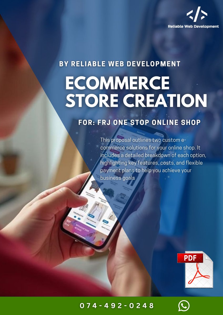 ReliableWebDev1's tweet image. Partnering with FRJ One Stop Shop to create their new e-commerce store. This is the first step: their detailed plan. 🚀

Created by Reliable Web Development 👉 wa.me/27744920248
#WebDev #Ecommerce #Business #Webdesign #Strategy #FRJOneStopShop #ReliableWebDevelopment