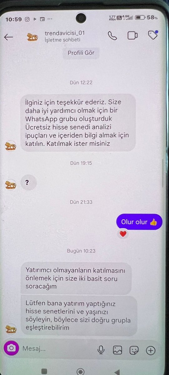 Dikkat..!!!!

Bizim WhatsApp'ta hiçbir grubumuz yoktur. aşağıda ekran görüntüleri verilmiş kişiler dolandırıcıdır adımızı ve logomuzu kullanıyorlar itibar etmeyin..

RT et begen,.
#bist #bist30 #endeks #halkaarz