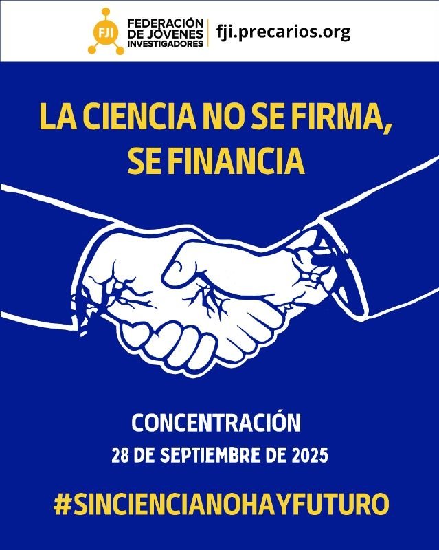 FJIprecarios's tweet image. 📢‼️ Salimos a las calles para pedir que se cumpla el #PactoXLaCiencia
🕛🏛️ El 28 de septiembre a las 12:00 en el Congreso de los Diputados (calle Zorrilla)
@CienciaGob @DianaMorantR @CigudosaJuan debe cumplir YA lo firmado #SinCienciaNoHayFuturo
👇🏼🧵