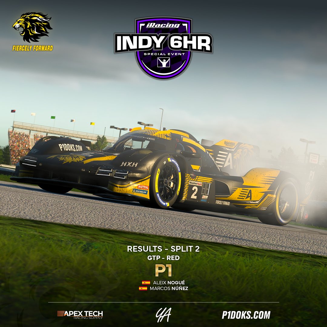 The <a href="/iRacing/">iRacing</a> Indy 6H Special event has probably been the most successfull special event that we ever competed in. Multiple wins and a great showing in the Topsplit where some of our cars were often running in the top 5 of their class.

Great job by everyone. Onto PLM! 

Sponsors