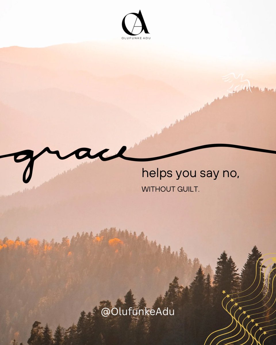 olufunke_adu's tweet photo. Grace is not laziness.
Grace is knowing your divine pace.
#GraceEffect #FaithAndWork https://t.co/YSZhOIzXaL