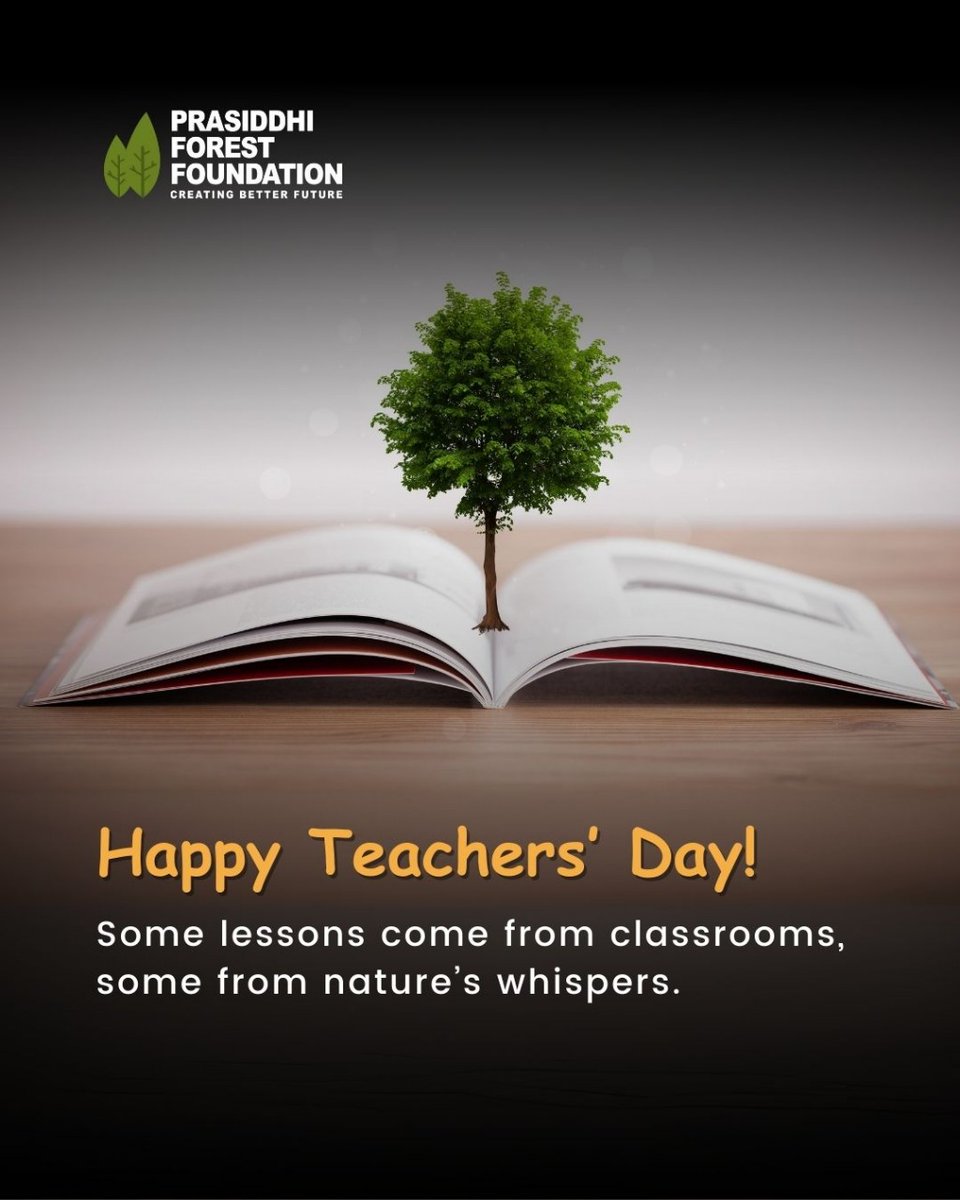 Prasiddhiforest's tweet image. 🌸 Happy Teachers’ Day! 🌸

Some teachers hold chalk, some hold books… and some whisper through the breeze, shine through the sun, and bloom like flowers. 🌳☀️🌺

#HappyTeachersDay #TeachersDay2025 #LessonsFromNature #NatureTheTeacher #GratitudeToTeachers