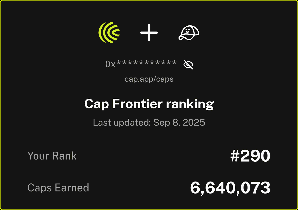 Accumulate CAPS 🧢🖤