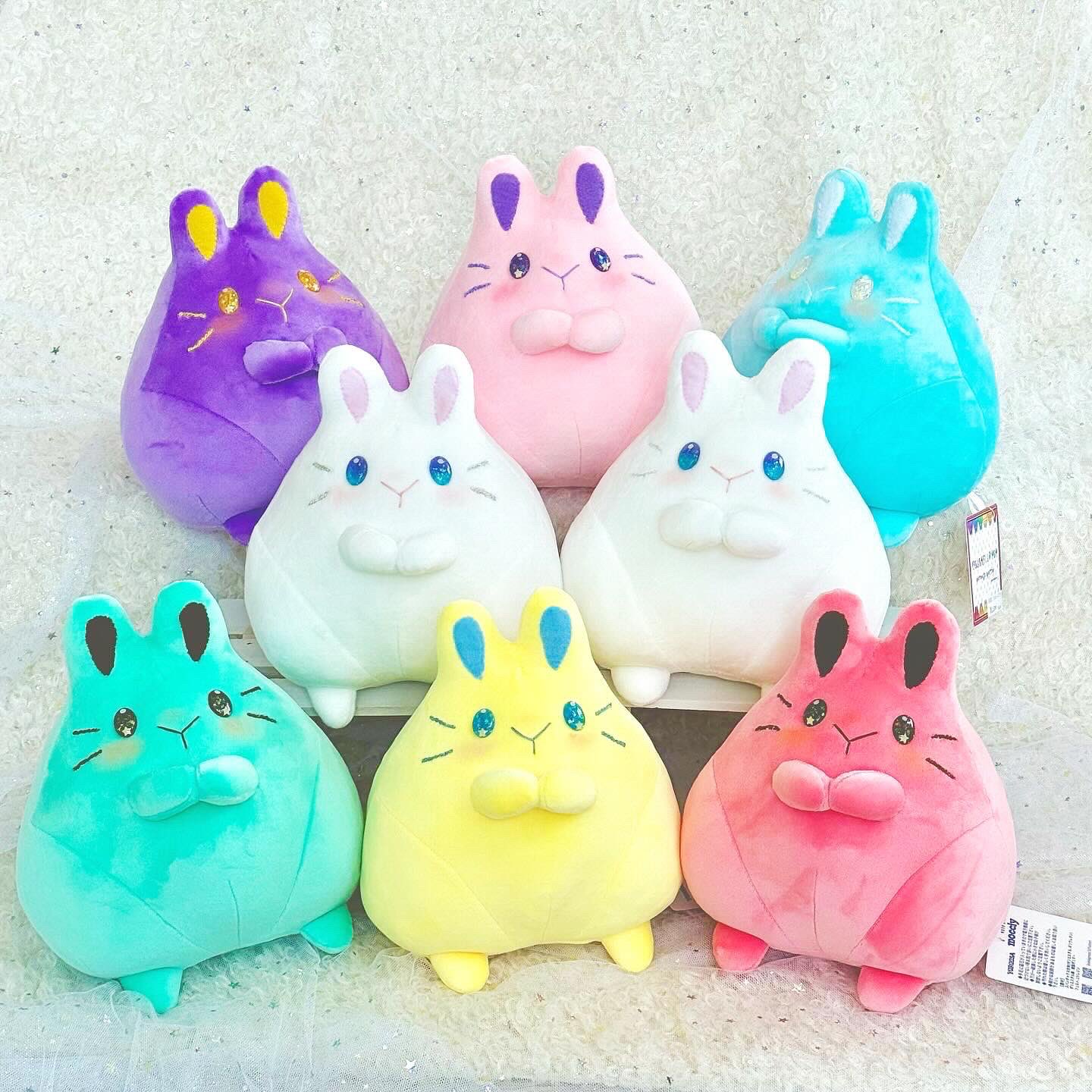 百福堂　うさぎのもっちー（ゆるうさもっちー）ぬいぐるみ　5個セット 百福堂うさぎのもっちー（ゆるうさもっちー）ぬいぐるみ5個セット