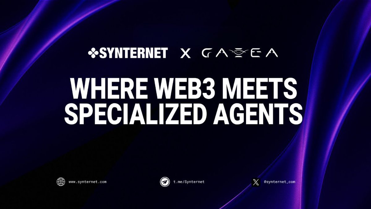synternet_com's tweet photo. We are excited to announce our partnership with GAEA (@aigaealabs) a decentralized AI-driven ecosystem on BASE that empowers users to co-create a silicon-based universe where everyone can be a creator.

About GAEA

• Vision: Co-building the future of AI by enabling users to share resources, generate AI datasets, and innovate in Web3

• Technology: Cutting-edge decentralized AI + blockchain solutions

🤝 By joining forces, Synternet and GAEA will accelerate adoption of AI + Web3, driving real-world use cases through Synternet’s Data Layer and unlocking new opportunities for developers and users alike.