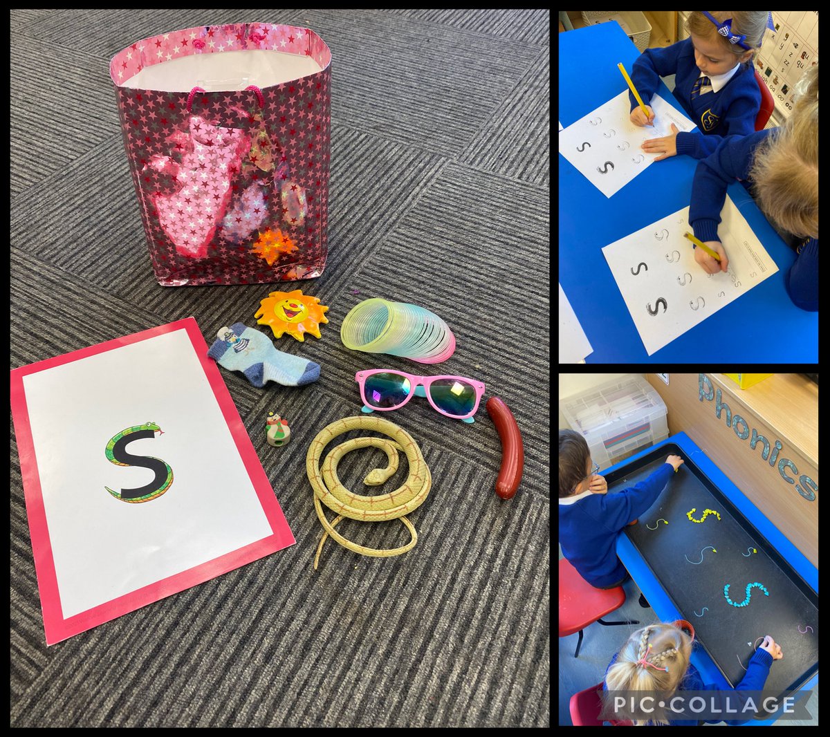 stphilipsrc's tweet image. Super work from Reception in their first phonics session this morning! 

Our sound of the day is ‘S’

What objects can you find that begin with this sound? Try it at home! ☀️ 🐍⛄️🧽

#EYFSphonics @LittleWandle
