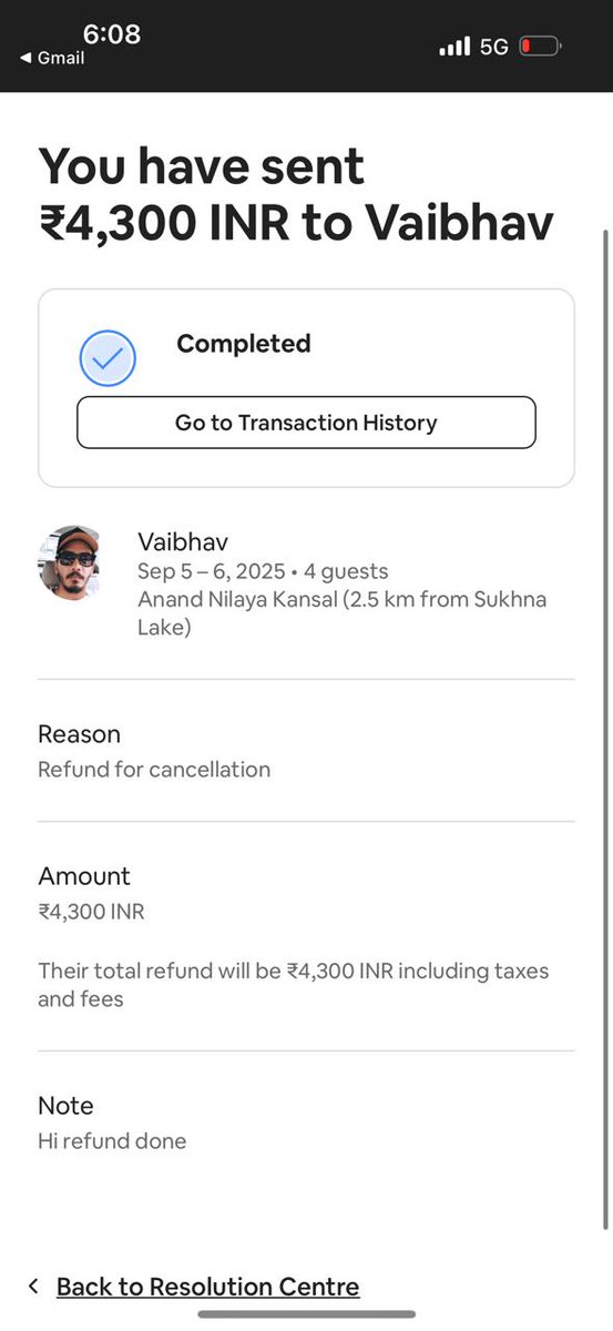 vaibhaavb's tweet photo. @makemytripcare @TheIndianArmy @makemytrip On the other hand @Airbnb @AirbnbHelp @Airbnb_in were generous enough to understand the situation and initiate a refund as I cancelled one of my stays due to #PunjabFloods @Rajesh_Magow @makemytripcare @makemytrip should learn how to keep customers happy from AirBnb!#BoycottMMT https://t.co/PVJj1q4Blj