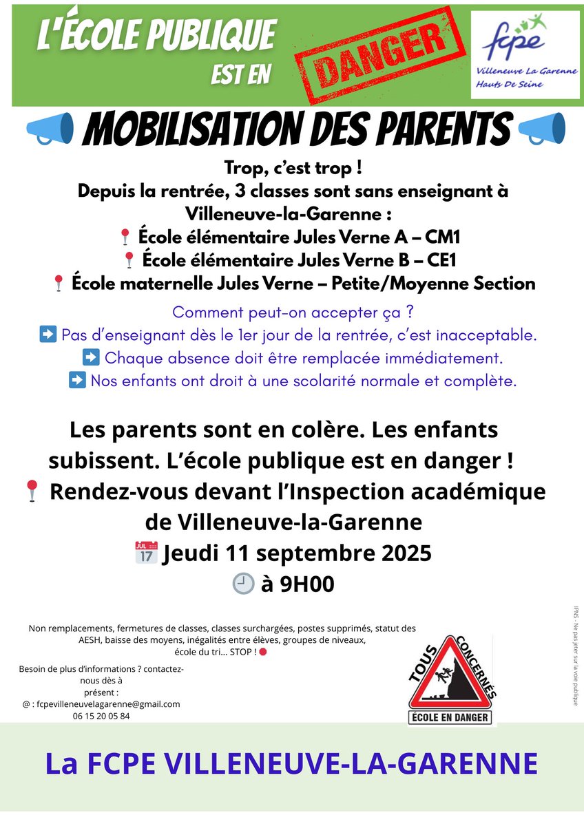 <a href="/education_gouv/">Ministère Éducation nationale</a> <a href="/PascalPelain/">Pascal Pelain</a> <a href="/Elisabeth_Borne/">Élisabeth BORNE</a> <a href="/ElsaFaucillon/">Elsa Faucillon</a> <a href="/f_fulgence/">Frédéric Fulgence</a> <a href="/acversailles/">Académie de Versailles</a>