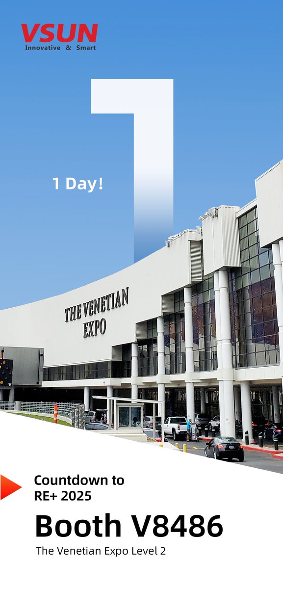 vsun_solar's tweet image. One day left!

We are heading to #REPlus2025 in #LasVegas ! 

VSUN will bring you the Vesta N series modules and the customized solar solution. See you there!😆

#VSUNSOLAR #CleanEnergy #SolarEnergy #SolarPower