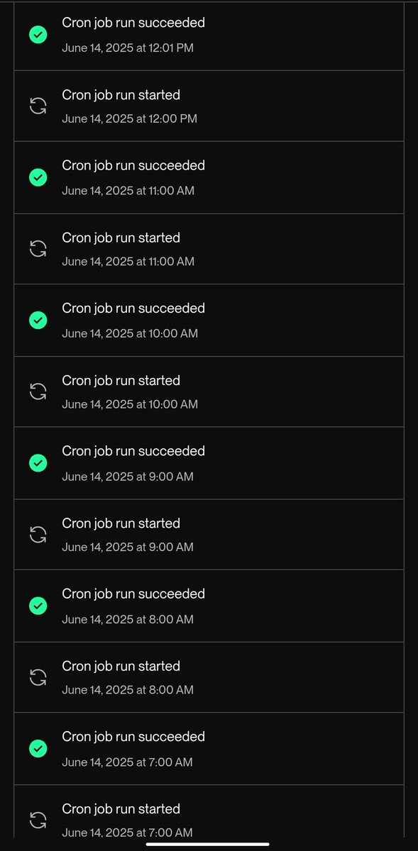 CtrlAlt_Byte's tweet image. Got tired of visiting the NYSC Portal to check for open registration. Besides there was the chance I'll miss it again. So I created a script, deployed a Cron job to check once every 60 minutes in my place. If registrations are open, I'll receive both email and WhatsApp messages🙂