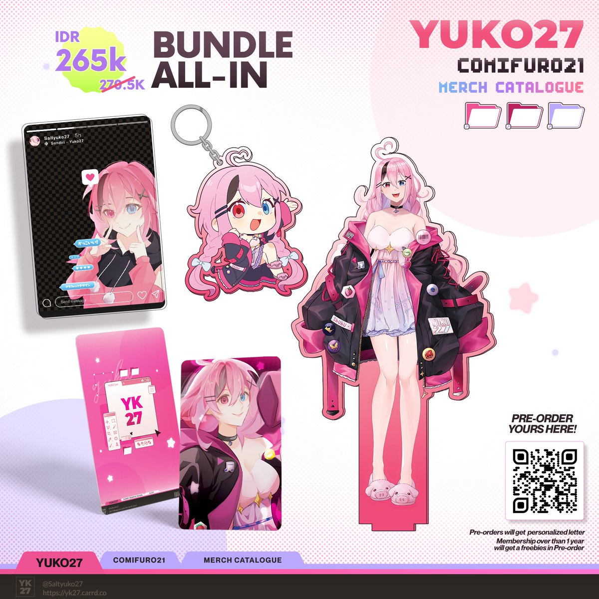 ‼️YUKO27 #comifuro21  MERCH CATALOGUE ‼️

Available only for LIMITED AMOUNT and TIME‼️
🗓️ PO : 8 SEP - 20 SEP  
📍Pick up (Both Days) @ JUMPO 'n CO Booth &amp; Mail order 
🔗Link on the reply! 

#comifuro21catalog #CFXXI