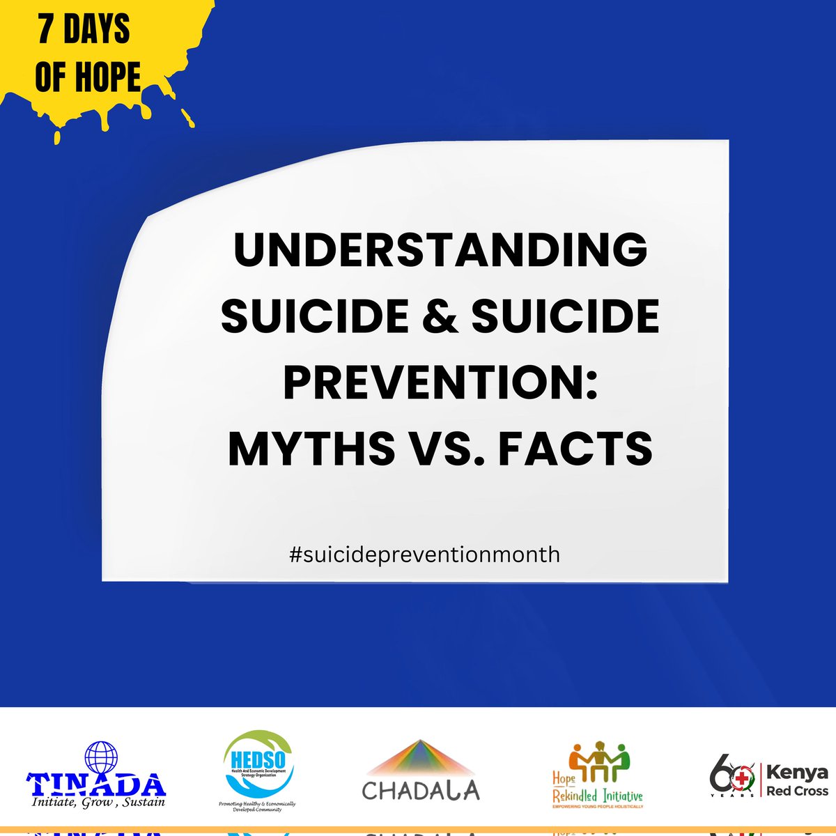 TinadaOrg's tweet photo. People have different understandings of suicide. But what is suicide really? Find out here👇
#suicideprevention #7DaysofHope https://t.co/Cyh1RO3VEf