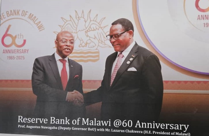 I  attended the 60th Anniversary of the Reserve Bank of Malawi. At the ceremony, I met H.E. Dr Lazarus McCarthy Chakwera in Lilongwe.

Earlier, I also presented a KEYNOTE on how Uganda has succeeded in maintaining Macroeconomic stability, especially ensuring a high-performing