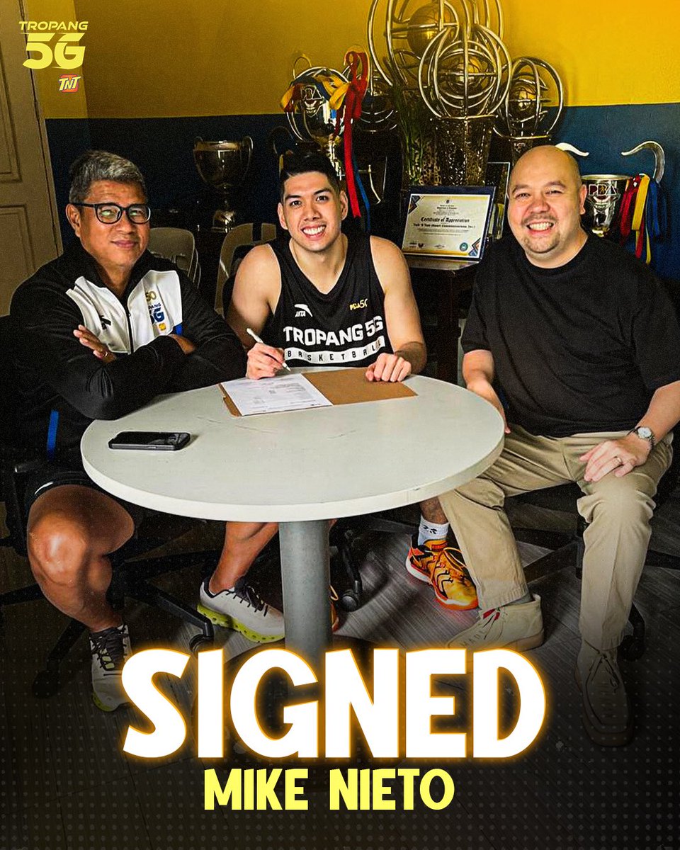 OFFICIAL: Mike Nieto is running it back with TNT Tropang 5G!  The gritty G/F has signed a 1-year deal. Let’s go, KaTropa!

#Tropang5G