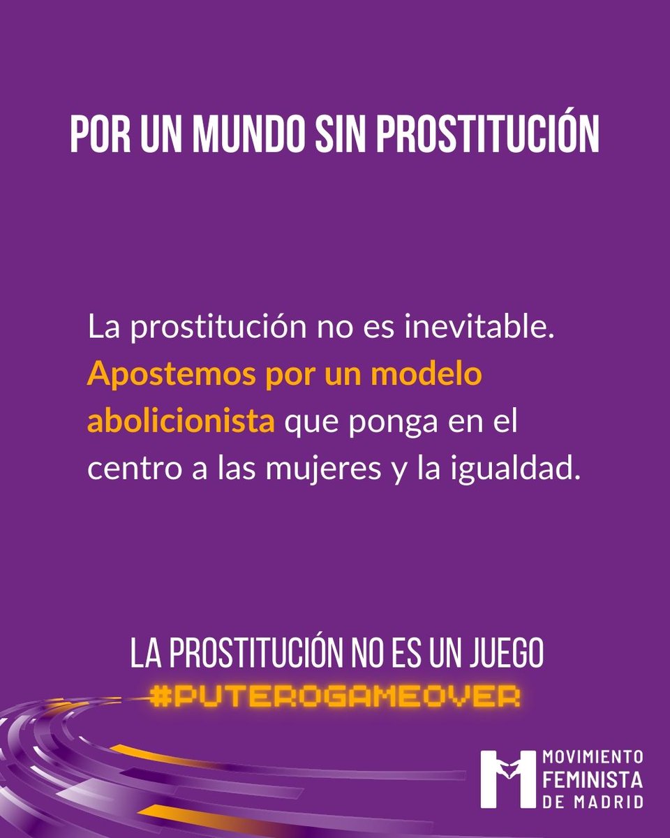 💜 Por eso, apostemos por un futuro sin prostitución, donde ninguna mujer tenga que ser comprada ni usada.
👉 Ahora que ya lo sabes ¿de qué lado quieres estar?
#PuteroGameOver
#LeyAbolicionistaYa
#LOASPSeráLey