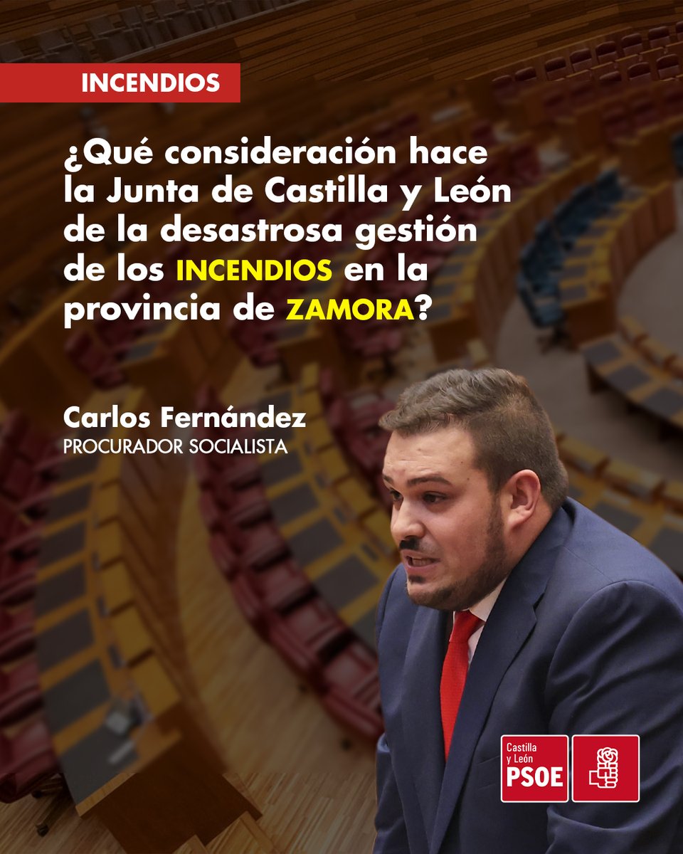 Incendios en #Zamora.🔥

¿Qué consideración hace la Junta de Castilla y León de su desastrosa gestión este verano después de la tragedia de 2022 en la Sierra de la Culebra?

📍 <a href="/carlosfh_1996/">Carlos Fdez. Herrera</a>