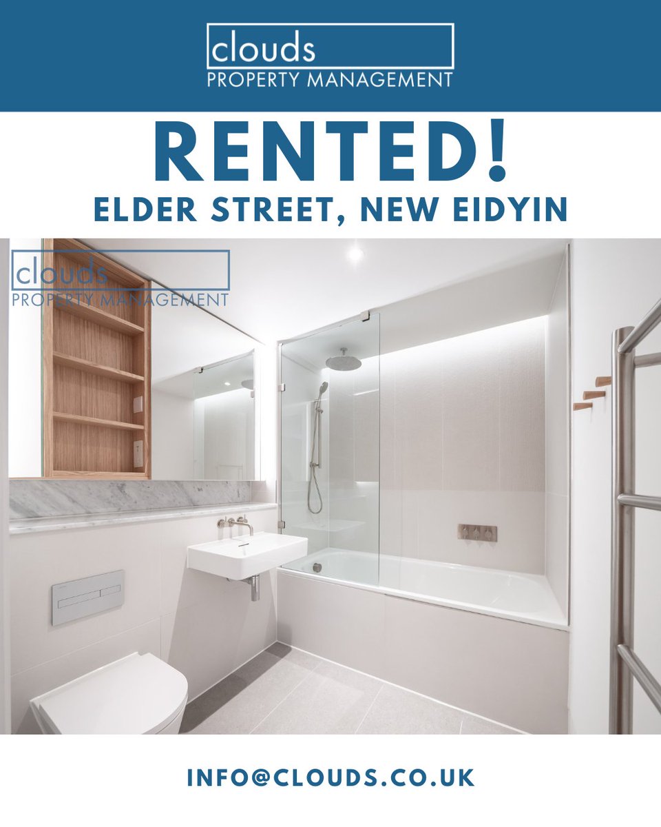 Clouds Property Management (@cloudsproperty) on Twitter photo This fabulous 1 bedroom unfurnished apartment in Edinburgh's exciting development in the heart of the New Town is now rented!
π¨ info@clouds.co.uk π¨
#Edinburgh #Property #Clouds #luxury #torent #propertytorent #lettings #propertymanagement #realestate #landlords #lettingagent This fabulous 1 bedroom unfurnished apartment in Edinburgh's exciting development in the heart of the New Town is now rented!
π¨ info@clouds.co.uk π¨
#Edinburgh #Property #Clouds #luxury #torent #propertytorent #lettings #propertymanagement #realestate #landlords #lettingagent