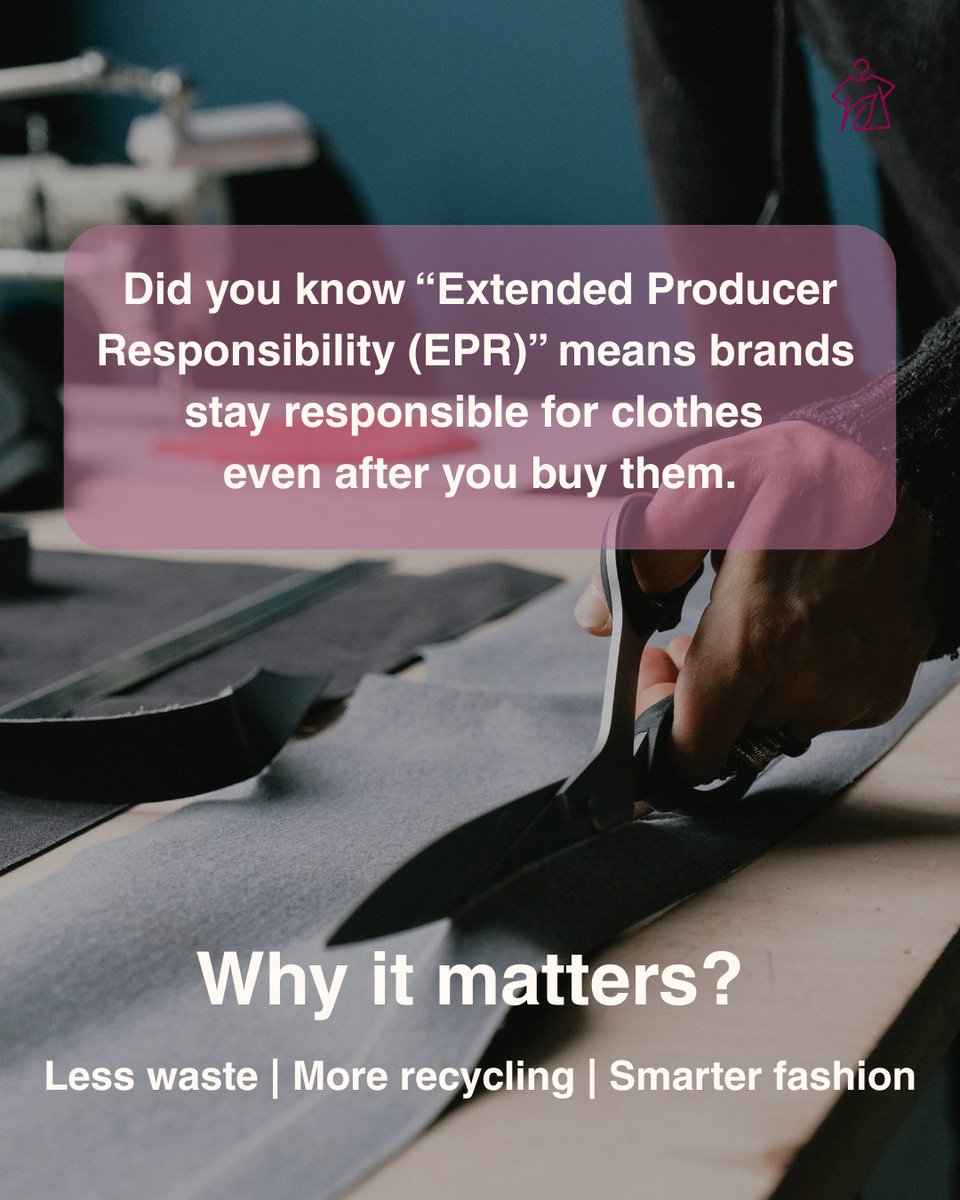 BioFashionTech's tweet image. ♻️ EU textiles EPR starts in 2025 — producers will be responsible for end-of-life products.

At #BioFashionTech, we’re already ahead:
✅ Mixed-fiber recycling
✅ Municipal partnerships
✅ Future PRO collaborations

#EPR #CircularFashion #Sustainability