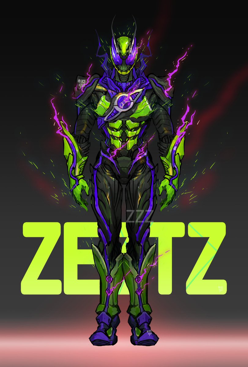 #仮面ライダーゼッツ  
大家都看新假面骑士ZZZ了吗！
老图换个色好像也蛮带感！？
