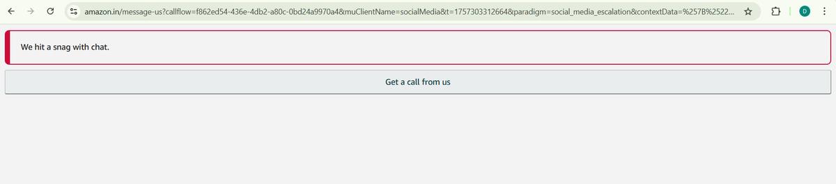 AashiKhattar's tweet photo. @AmazonHelp this is what i am getting once i click on get a call its connecting me to your regular customer care. https://t.co/XdiI3wy0PM