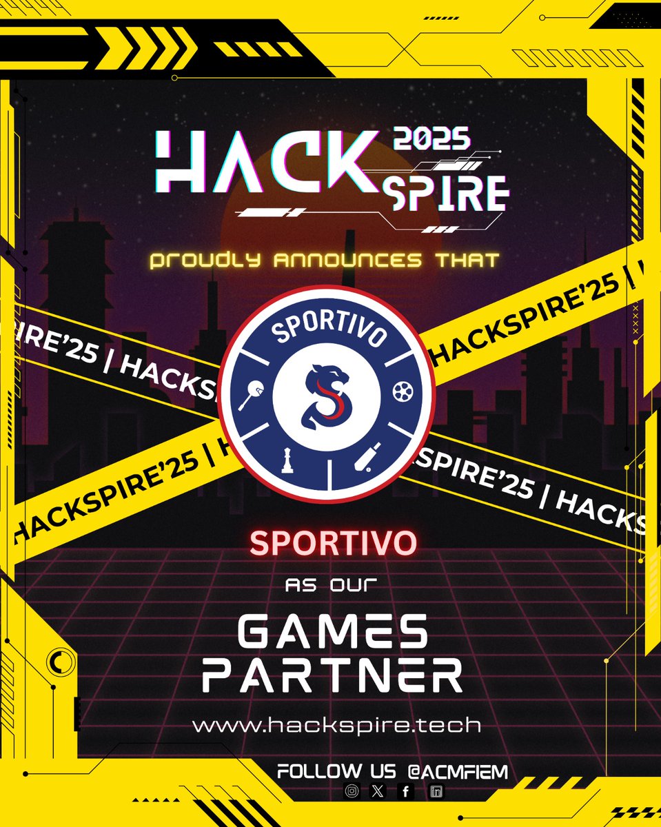 acmfiem's tweet photo. Keep it close to home, they said. And you know why we grinned? Because no one does it as well as here. 

The FIEM ACM Students' Chapter is delighted to announce SportivO as the official Games Partner of HackSpire'25. 

We're SO on 💫
#fiemacm #fiemacmstudentchapter #sportivo https://t.co/Y3SuofXgn1