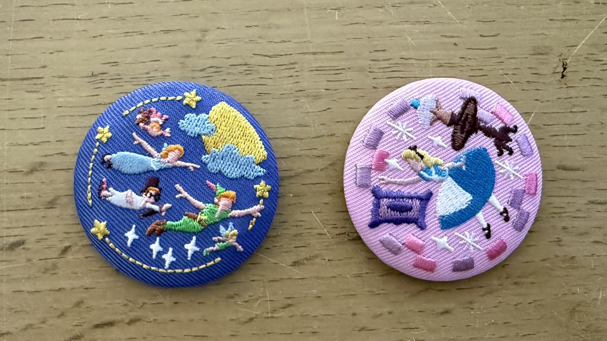 ディズニー 刺繍缶バッジ 交換希望 譲→ピーターパン・アリス 求→アナ