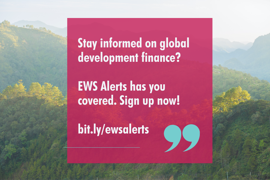🚨 Have you subscribed to #EWSAlerts?

Get unique insights from our system tracking major development bank investments, plus curated news and analysis on global development finance.

👉 Read our latest edition: mailchi.mp/d780f44c97ed/e… 
👉 Subscribe now: bit.ly/ewsalerts