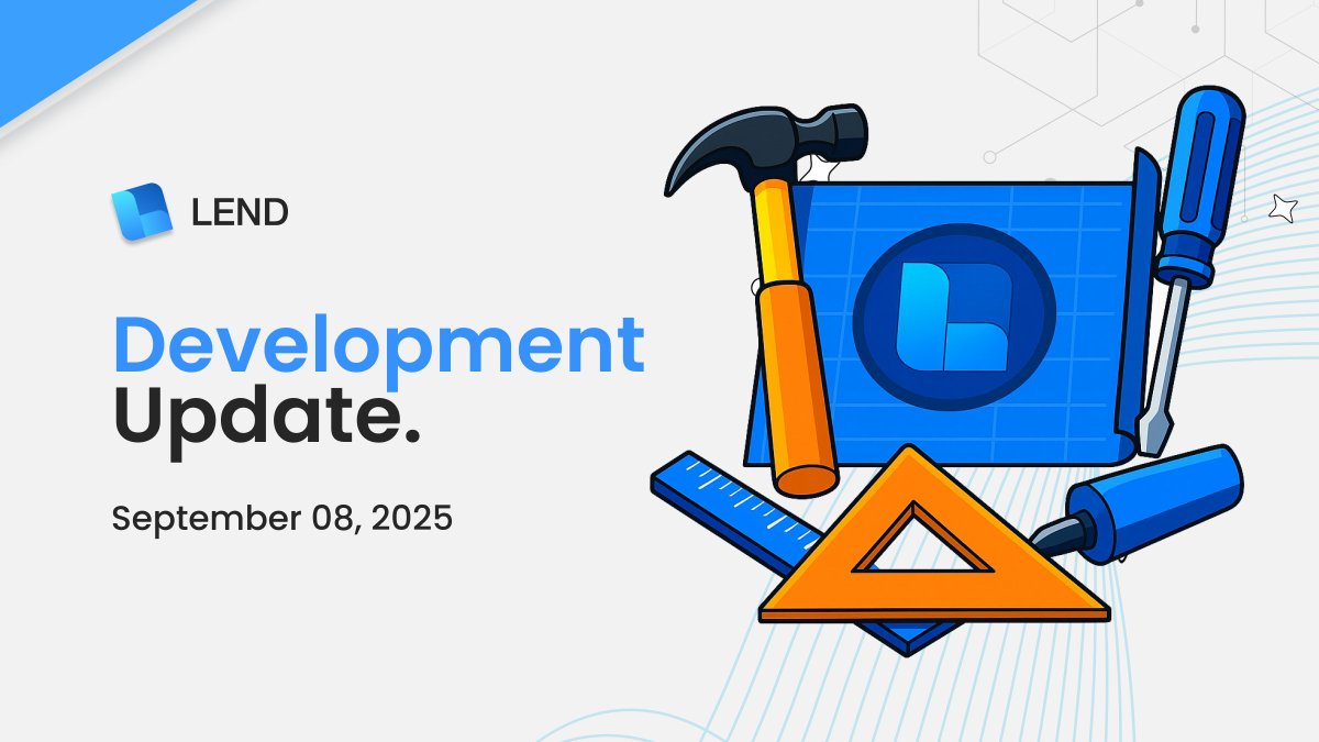 GM LEND community!

It’s time for another development update from the core team.

We're getting closer to mainnet, here’s what’s happening behind the scenes this week 🧵👇