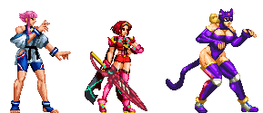 Ryoga_rg's tweet photo. Comission by @dogemario12 . These character are Manon from #StreetFighter Pyra? I don't remember where is she from ha,ha and CatHeart I think from #AxelCity. https://t.co/q0FkUF5lzS