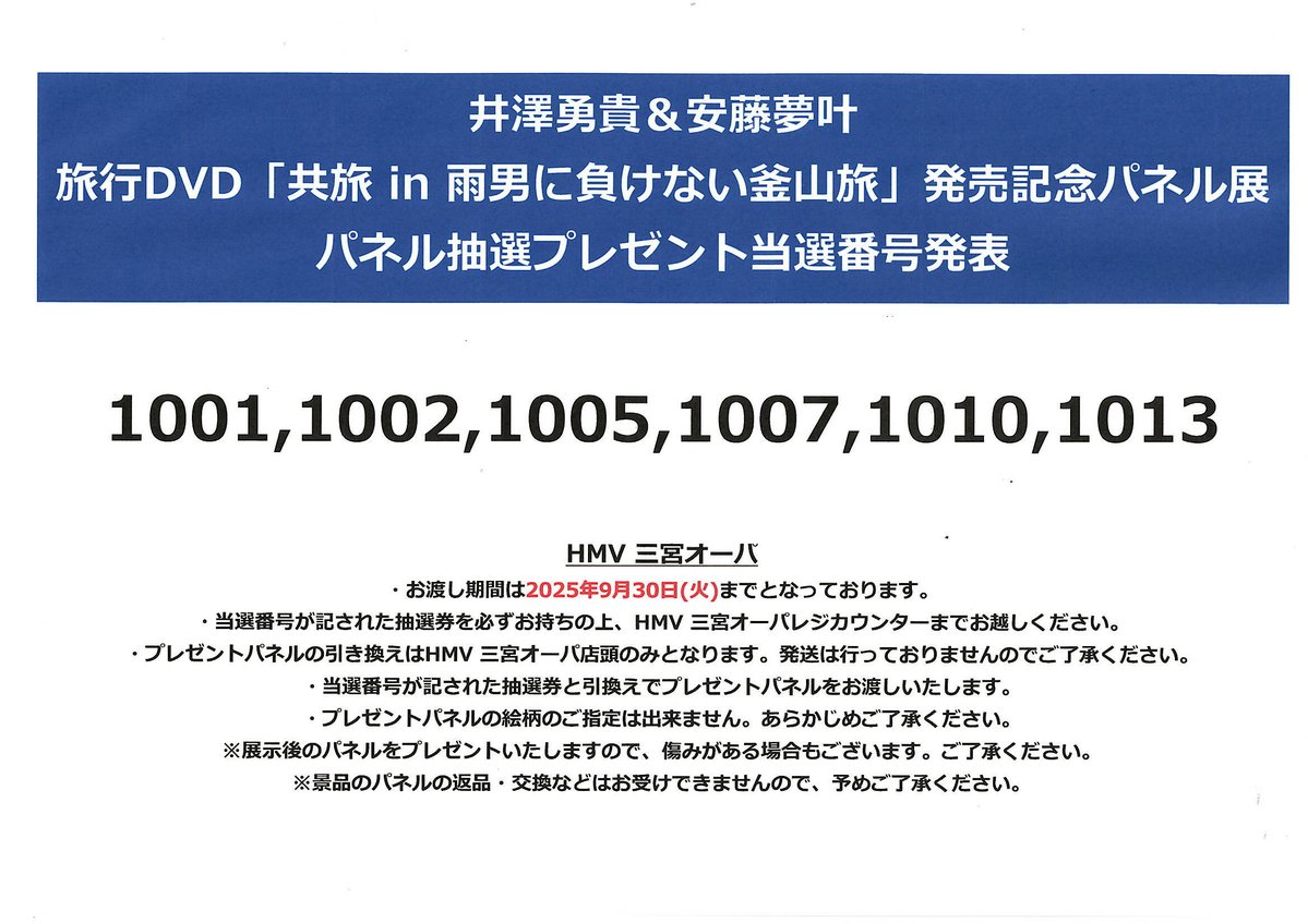 共旅 井澤勇貴 安藤夢叶 井澤勇貴＆安藤夢叶 旅企画DVD『共旅 in 雨男に負けない釜山旅