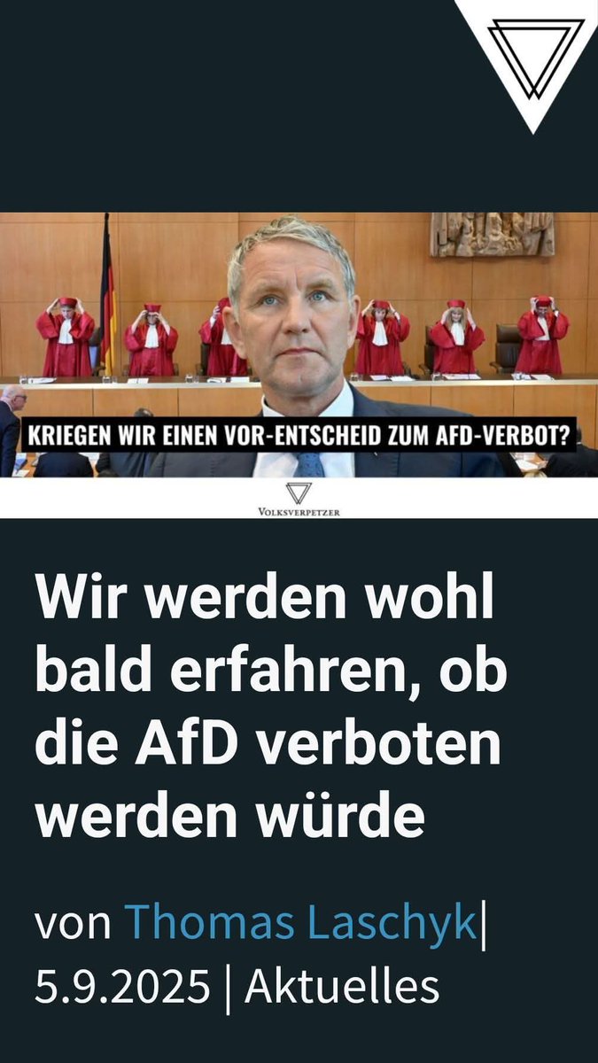 ▶️ "Diese Beschwerde könnte den Ausgang vom AfD-Verbot enthüllen!

‼️AfD-Eigentor vor Gericht

Erfüllt damit alle Voraussetzungen für ein AfD-Verbot

Die AfD hatte versucht, sich mit einem bizarren Argument zu verteidigen.