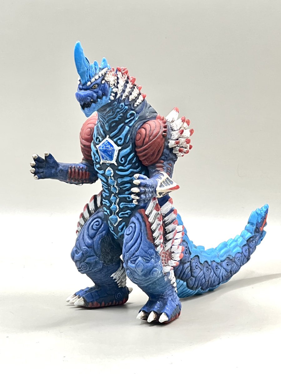 リアルヘッド × カイジュウブルー 怪獣武龍 メタリック ソフビ