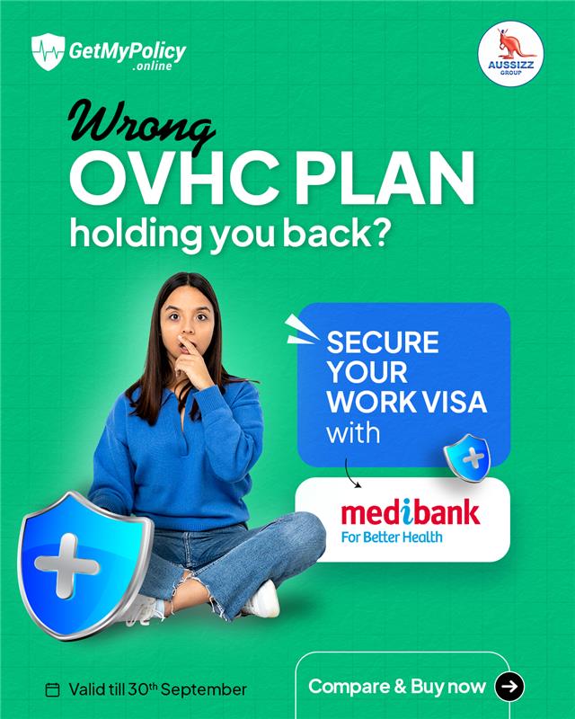 Get the right 𝐎𝐕𝐇𝐂 cover for your work visa with 𝐌𝐞𝐝𝐢𝐛𝐚𝐧𝐤.

𝐁𝐮𝐲 𝐍𝐨𝐰: getmypolicy.online/ovhc

#OVHC #Medibank #GetMyPolicy #WorkVisaAustralia #HealthCover #VisaInsurance #StayProtected #AustraliaLife