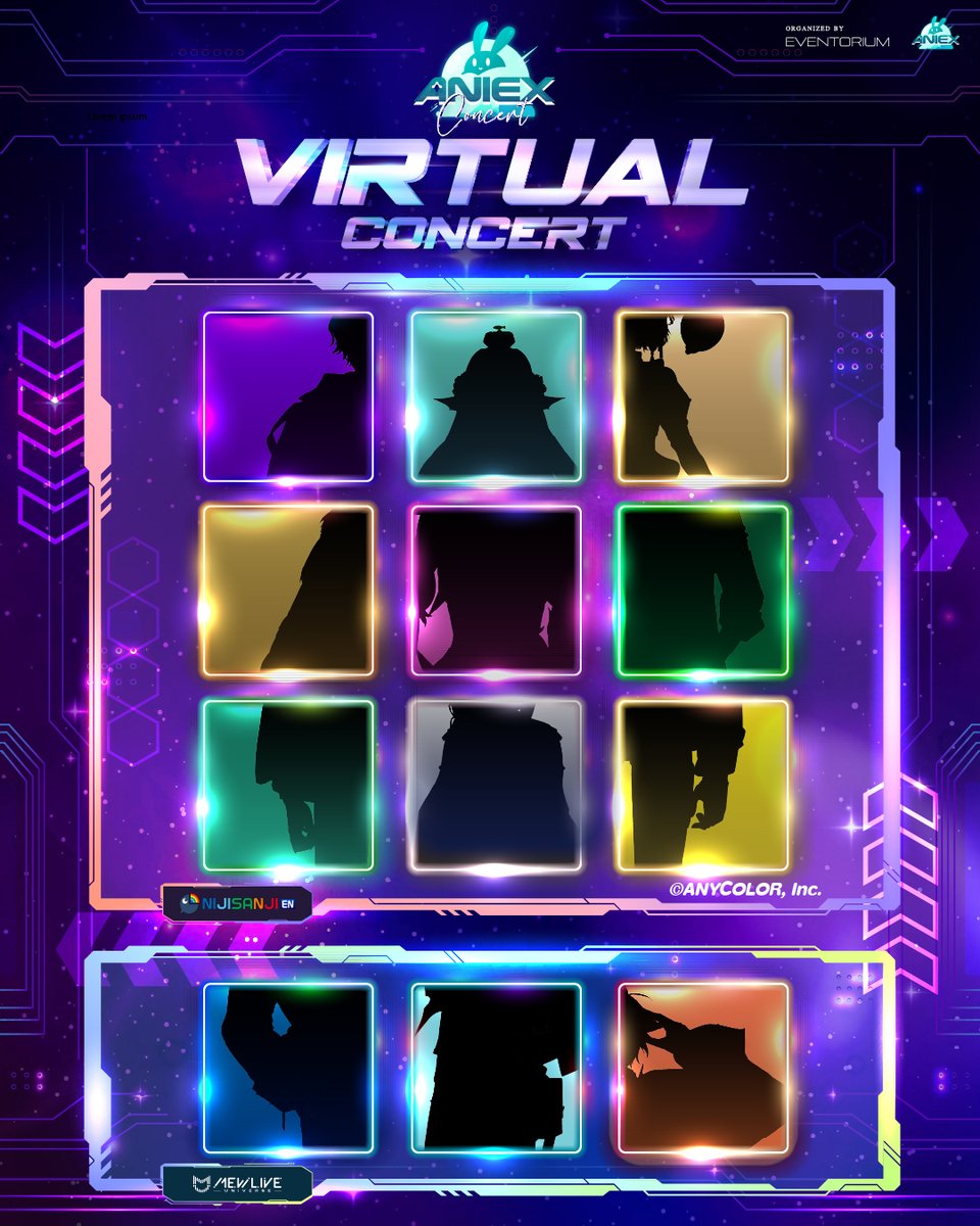 The countdown has begun! VTuber fans, get your wallets ready.

The Talents in this silhouette are about to gather for the concert everyone’s been waiting for.

Who do you think is in the lineup? Take a guess!

#AniEx #AniEx2025 #AniExConcert #AniExVirtualConcert