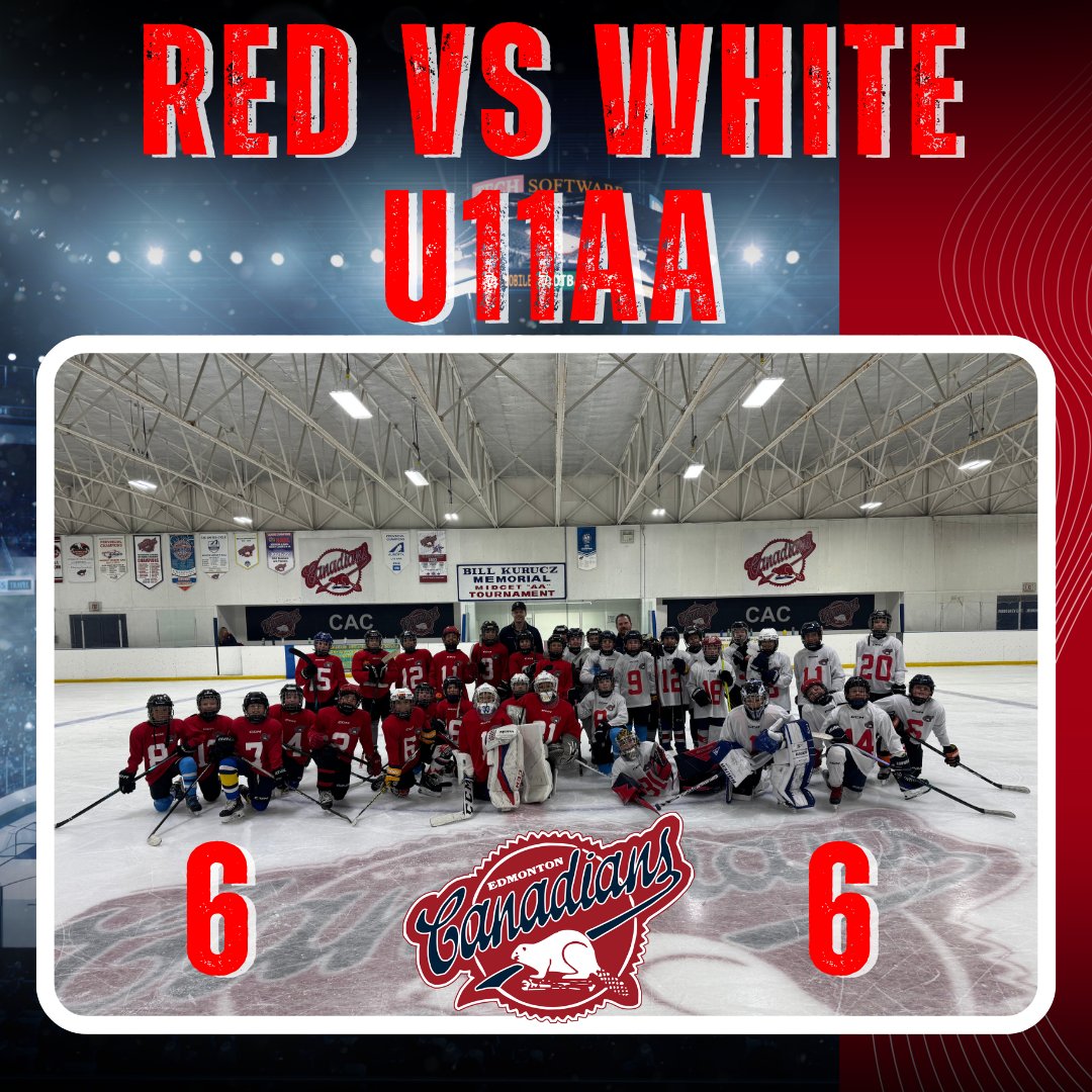 cac_hockey's tweet photo. 🔥 More CAC Red vs White action in the books! U17AAA, U15AA &amp; U11AA left it all on the ice – congrats to everyone who battled hard! 👏💪 #CACProud #RedVsWhite https://t.co/uF1BBTJRXi