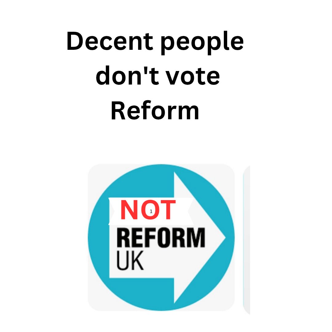 It's true!

Remember, decent people dont vote for Reform 

#𝙁𝙖𝙧𝙖𝙜𝙚𝙊𝙪𝙩 #𝙁𝙖𝙧𝙖𝙜𝙚𝙊𝙪𝙩 

Please keep it trending, use the hashtag, and repost when you see it