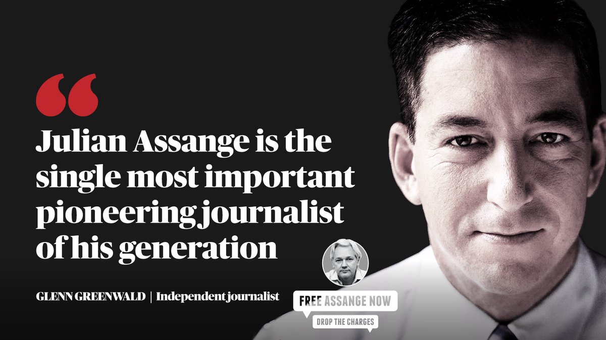 FreeAssange_eu's tweet image. &quot;Julian Assange ist der allerwichtigste Journalist und Wegbereiter seiner Generation.&quot;

-- Glenn Greenwald @ggreenwald 
unabhängiger Journalist

#PardonAssange
#JournalismIsNotACrime

via @SomersetBean